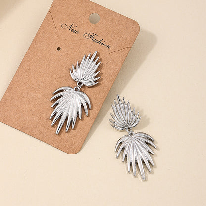 1 Pair Nordic Style Leaves Ginkgo Leaf Alloy Drop Earrings