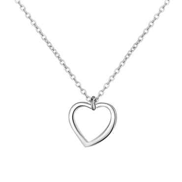 Copper White Gold Plated Gold Plated Simple Style Streetwear Heart Shape Pendant Necklace