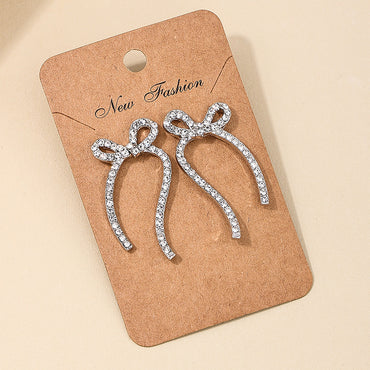 1 Piece Nordic Style Bow Knot Hollow Out Alloy Ear Studs