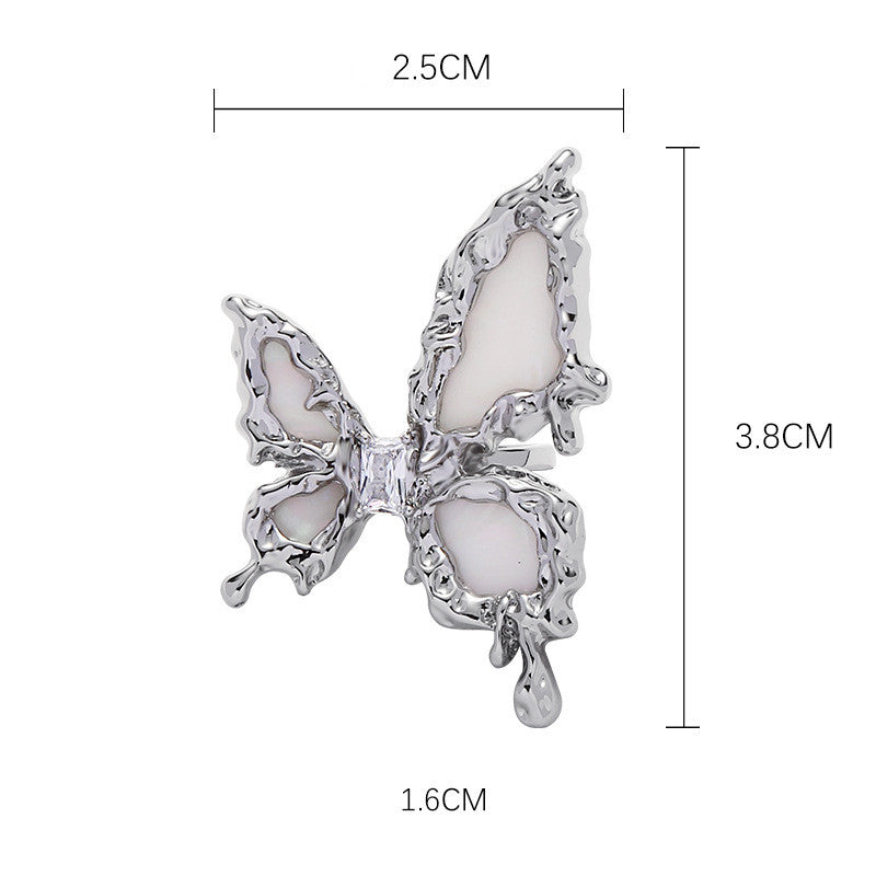 Sweet Simple Style Butterfly Alloy Plating Women's Rings Earrings Necklace