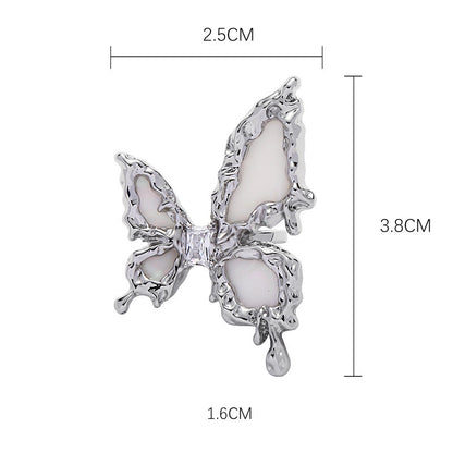 Sweet Simple Style Butterfly Alloy Plating Women's Rings Earrings Necklace
