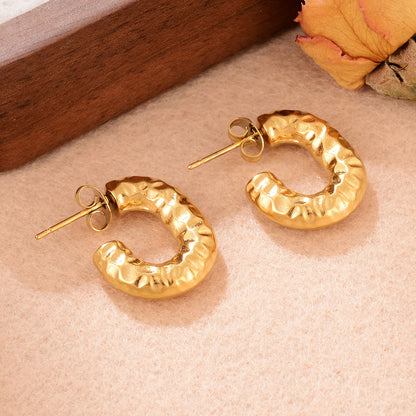 1 Pair Casual Vintage Style Twist Stainless Steel Earrings