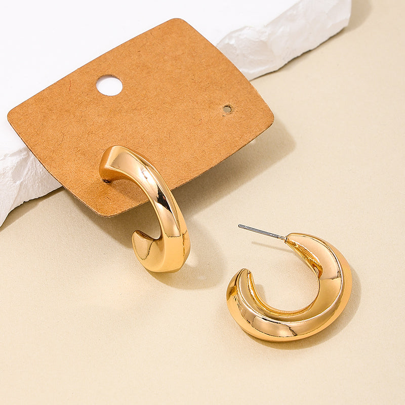 1 Pair Nordic Style Spiral CCB Ear Studs