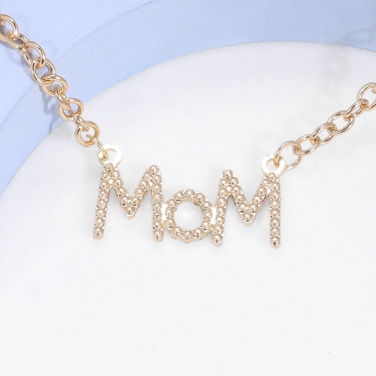 MAMA Letter Alloy Plating Inlay Rhinestones Mother'S Day Women's Necklace