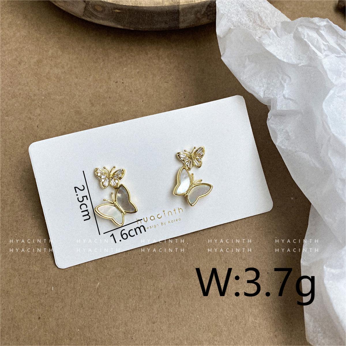 1 Pair Elegant Simple Style Butterfly Copper 18K Gold Plated Ear Studs