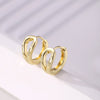 1 Pair Simple Style Solid Color Round Copper K Gold Plated Hoop Earrings