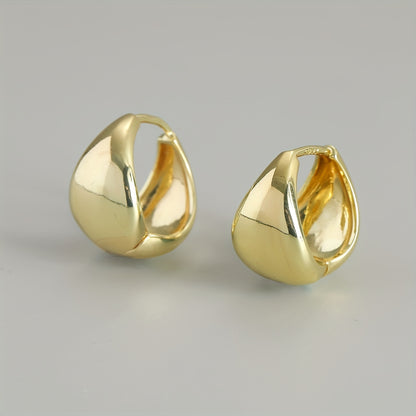 1 Pair Elegant Romantic Solid Color Solid Color Copper K Gold Plated White Gold Plated Earrings