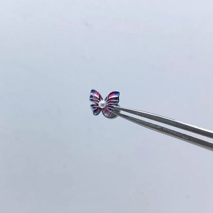 1 Piece Simple Style Leaf Heart Shape Crown Inlay Copper Zircon Ear Studs