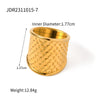 Stainless Steel 18K Gold Plated IG Style Simple Style Fish Scales Rings