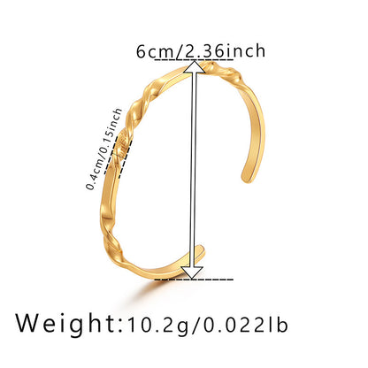 Copper 18K Gold Plated IG Style Geometric Bangle