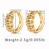 1 Pair IG Style Geometric Plating Inlay Copper Zircon Earrings