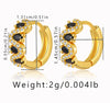 1 Pair IG Style Geometric Plating Inlay Copper Zircon Earrings