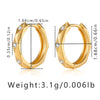 1 Pair IG Style Geometric Plating Inlay Copper Zircon Earrings