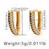 1 Pair IG Style Geometric Plating Inlay Copper Zircon Earrings