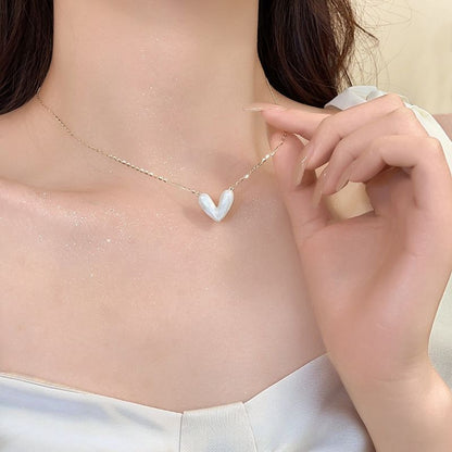 Elegant Sweet Heart Shape Alloy Plating Women's Necklace