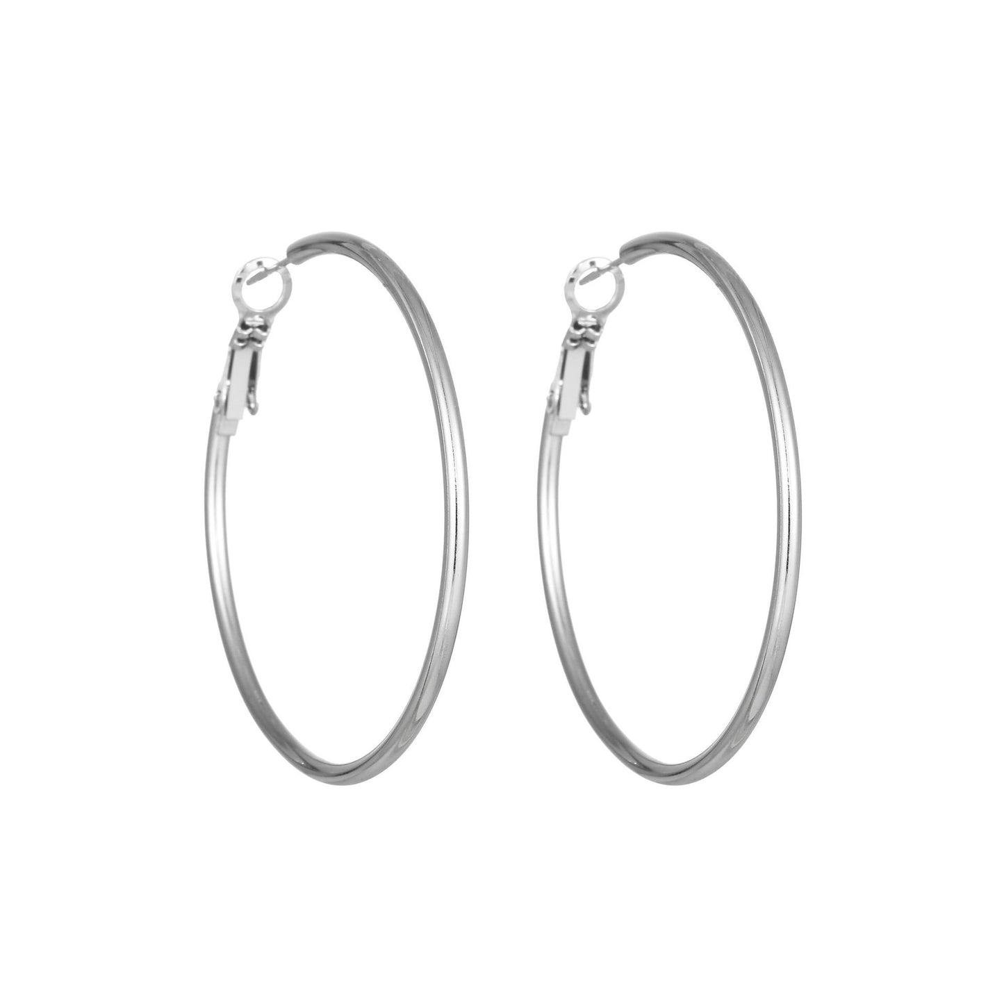 1 Pair Simple Style Geometric Plating Titanium Steel Earrings