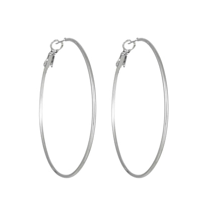 1 Pair Simple Style Geometric Plating Titanium Steel Earrings