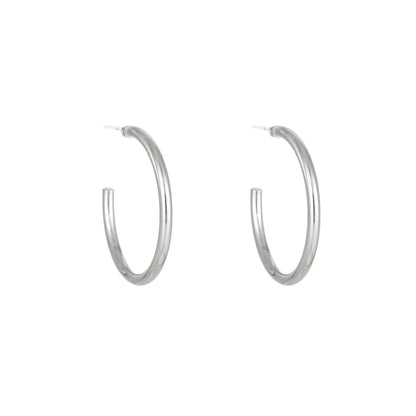 1 Pair Simple Style Geometric Plating Titanium Steel Earrings