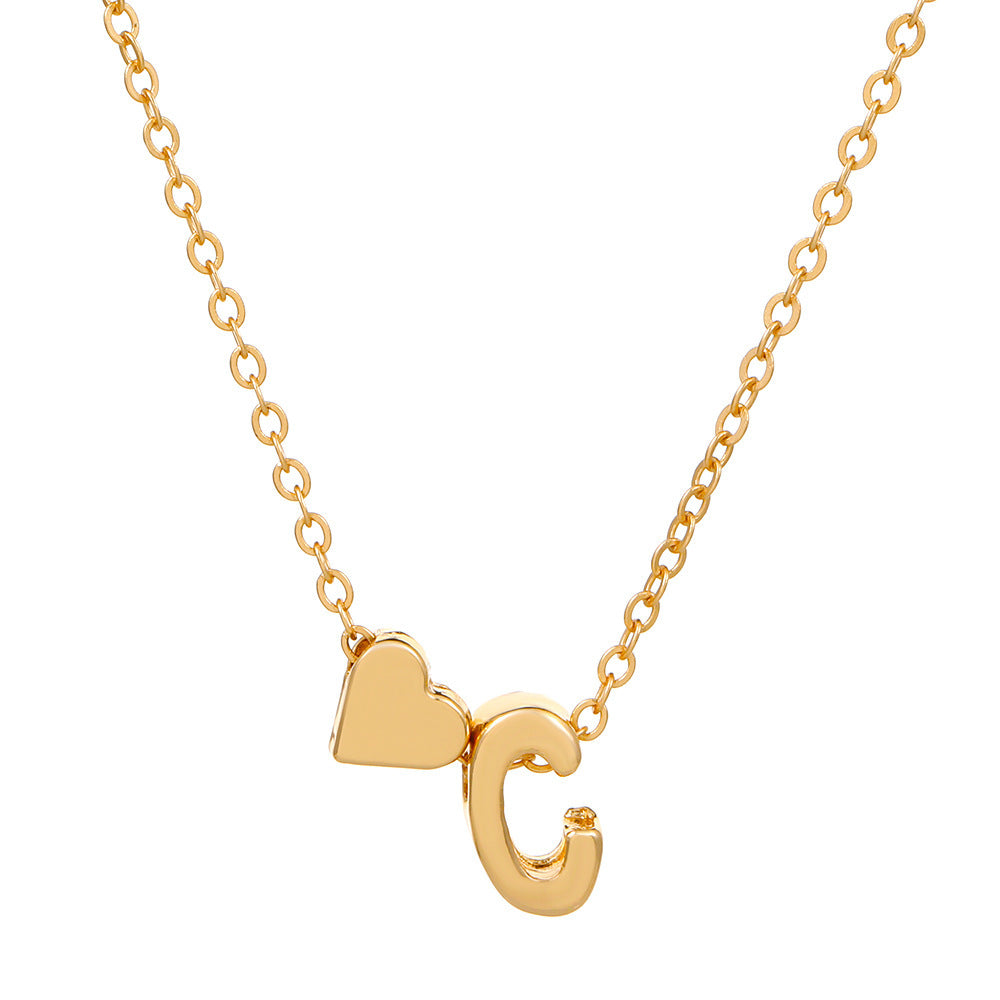 IG Style Letter Heart Shape Alloy Plating Women's Pendant Necklace