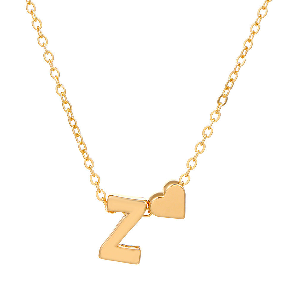 IG Style Letter Heart Shape Alloy Plating Women's Pendant Necklace