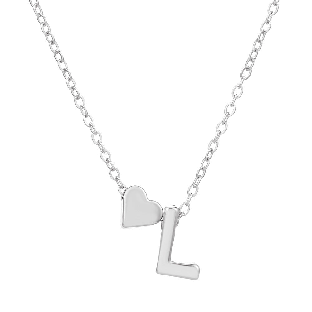 IG Style Letter Heart Shape Alloy Plating Women's Pendant Necklace