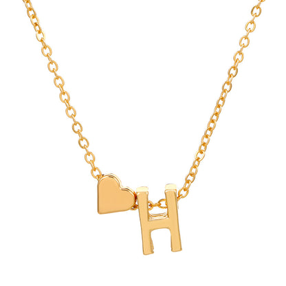 IG Style Letter Heart Shape Alloy Plating Women's Pendant Necklace