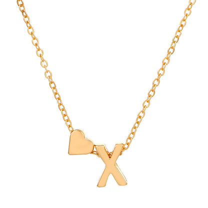 IG Style Letter Heart Shape Alloy Plating Women's Pendant Necklace