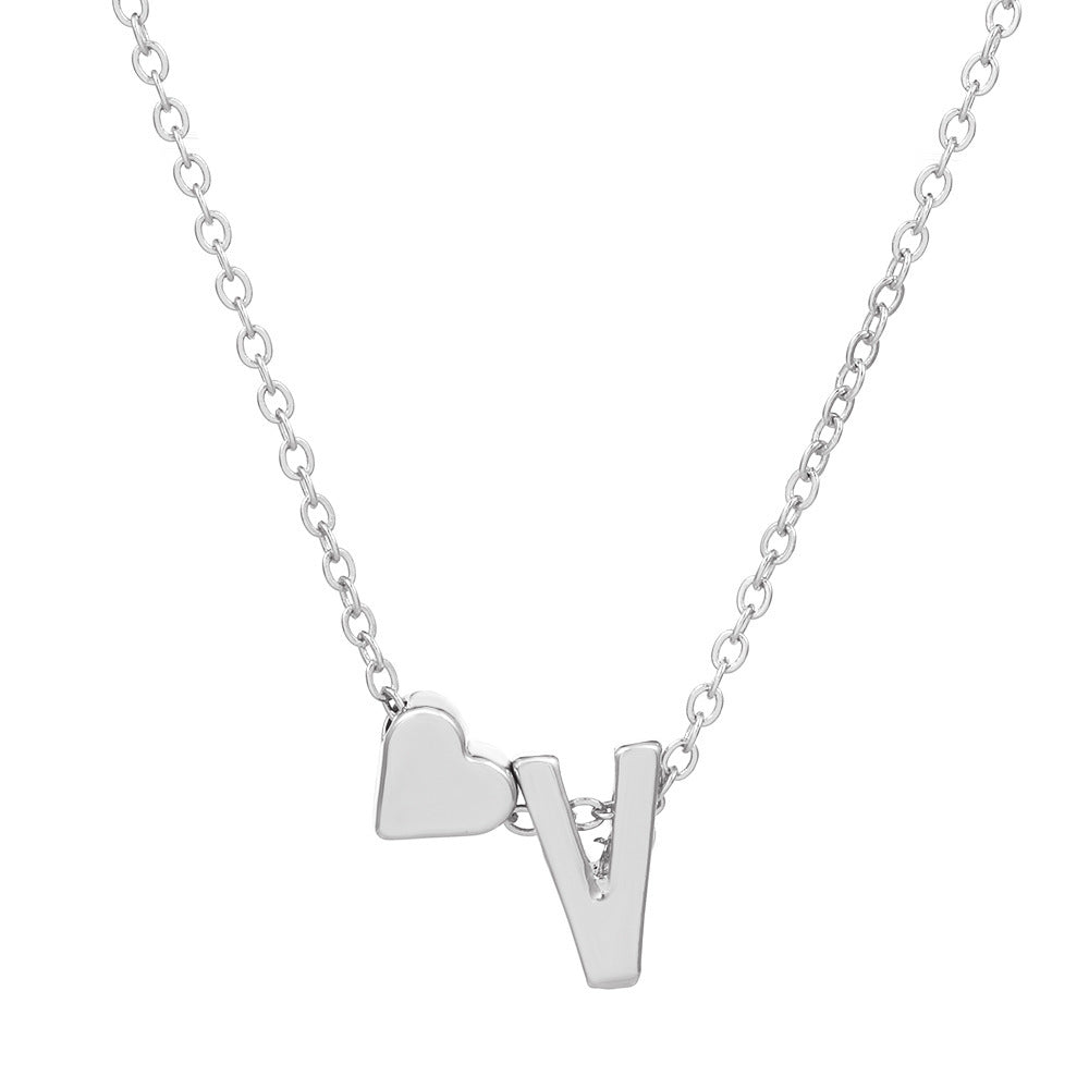 IG Style Letter Heart Shape Alloy Plating Women's Pendant Necklace