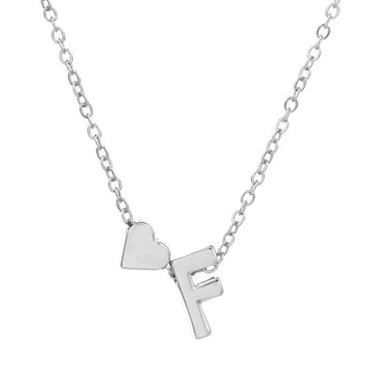 IG Style Letter Heart Shape Alloy Plating Women's Pendant Necklace