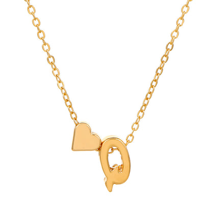 IG Style Letter Heart Shape Alloy Plating Women's Pendant Necklace