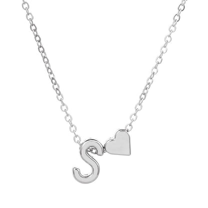 IG Style Letter Heart Shape Alloy Plating Women's Pendant Necklace