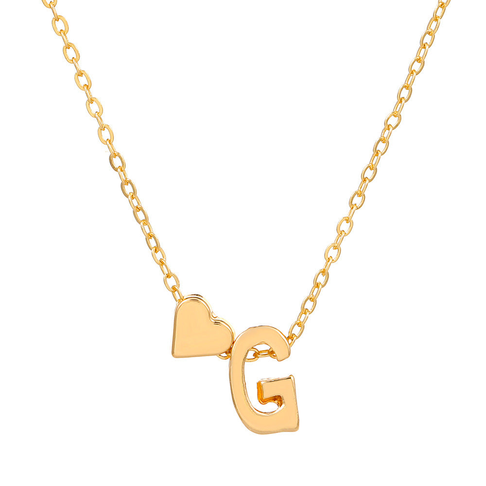 IG Style Letter Heart Shape Alloy Plating Women's Pendant Necklace