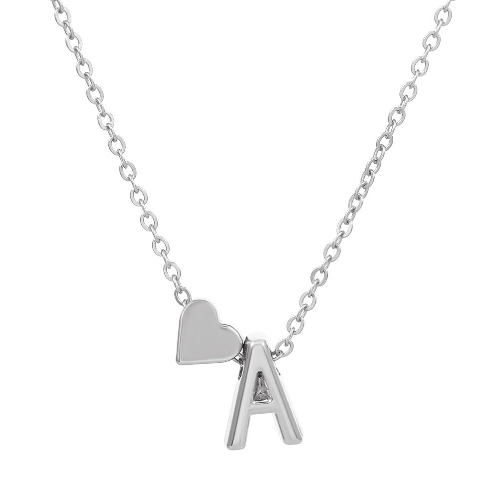 IG Style Letter Heart Shape Alloy Plating Women's Pendant Necklace