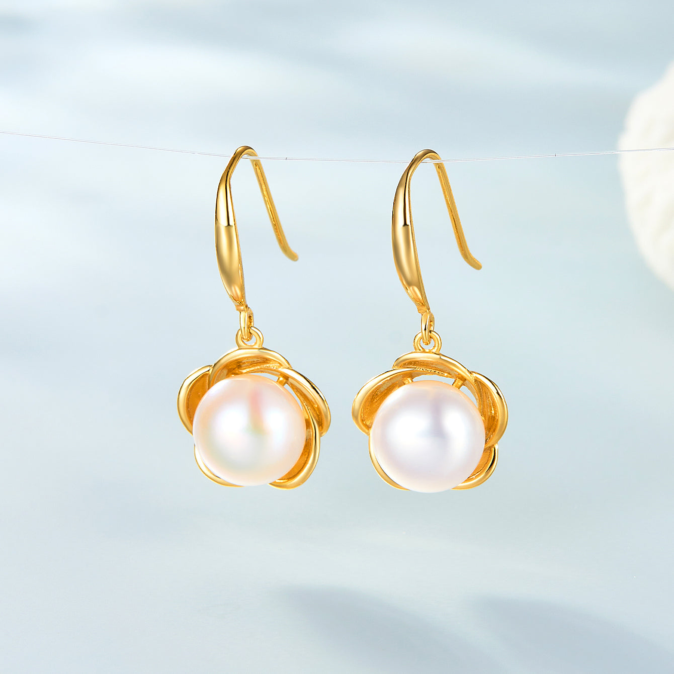 1 Pair Elegant Wedding Pastoral Round Inlay Imitation Pearl Pearl Zircon White Gold Plated Gold Plated Ear Studs Ear Hook