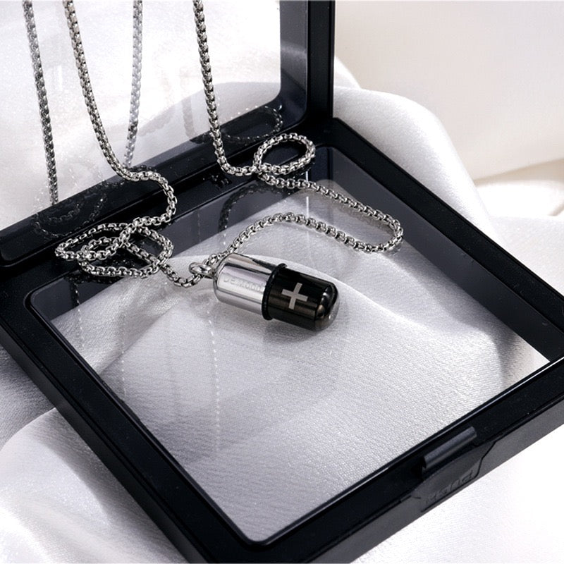 Stainless Steel Casual Simple Style Cross Pendant Necklace