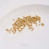 100 Pieces Diameter 1.5mm Diameter: 2.5mm Diameter 3mm Copper 14K Gold Plated Solid Color Polished Beads