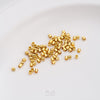 100 Pieces Diameter 1.5mm Diameter: 2.5mm Diameter 3mm Copper 14K Gold Plated Solid Color Polished Beads