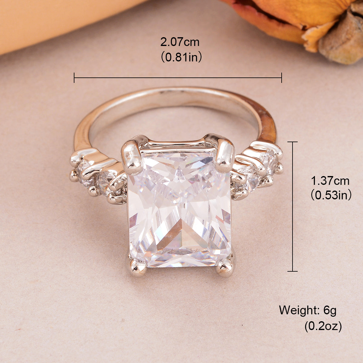 Wholesale Shiny Geometric Copper Inlay 18K Gold Plated Silver Plated Zircon Rings