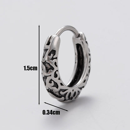 1 Piece Vintage Style Simple Style Snake Dragon 316 Stainless Steel  Ear Studs