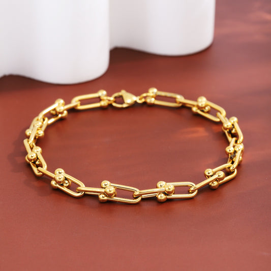 Stainless Steel Casual Simple Style U Shape Bracelets