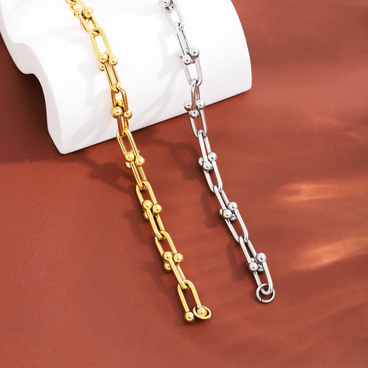 Stainless Steel Casual Simple Style U Shape Bracelets