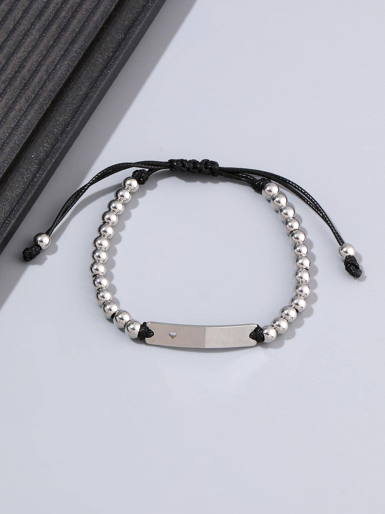 Stainless Steel Casual Simple Style Heart Shape Drawstring Bracelets