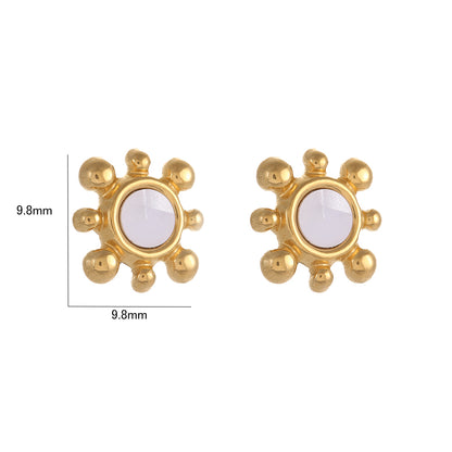 1 Pair Casual Simple Style Butterfly Stainless Steel Shell 18K Gold Plated Ear Studs