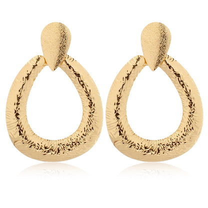 1 Pair Elegant Simple Style Water Droplets Plating Iron Gold Plated Drop Earrings