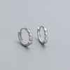 1 Pair Simple Style Geometric Plating Inlay Sterling Silver Artificial Diamond Hoop Earrings