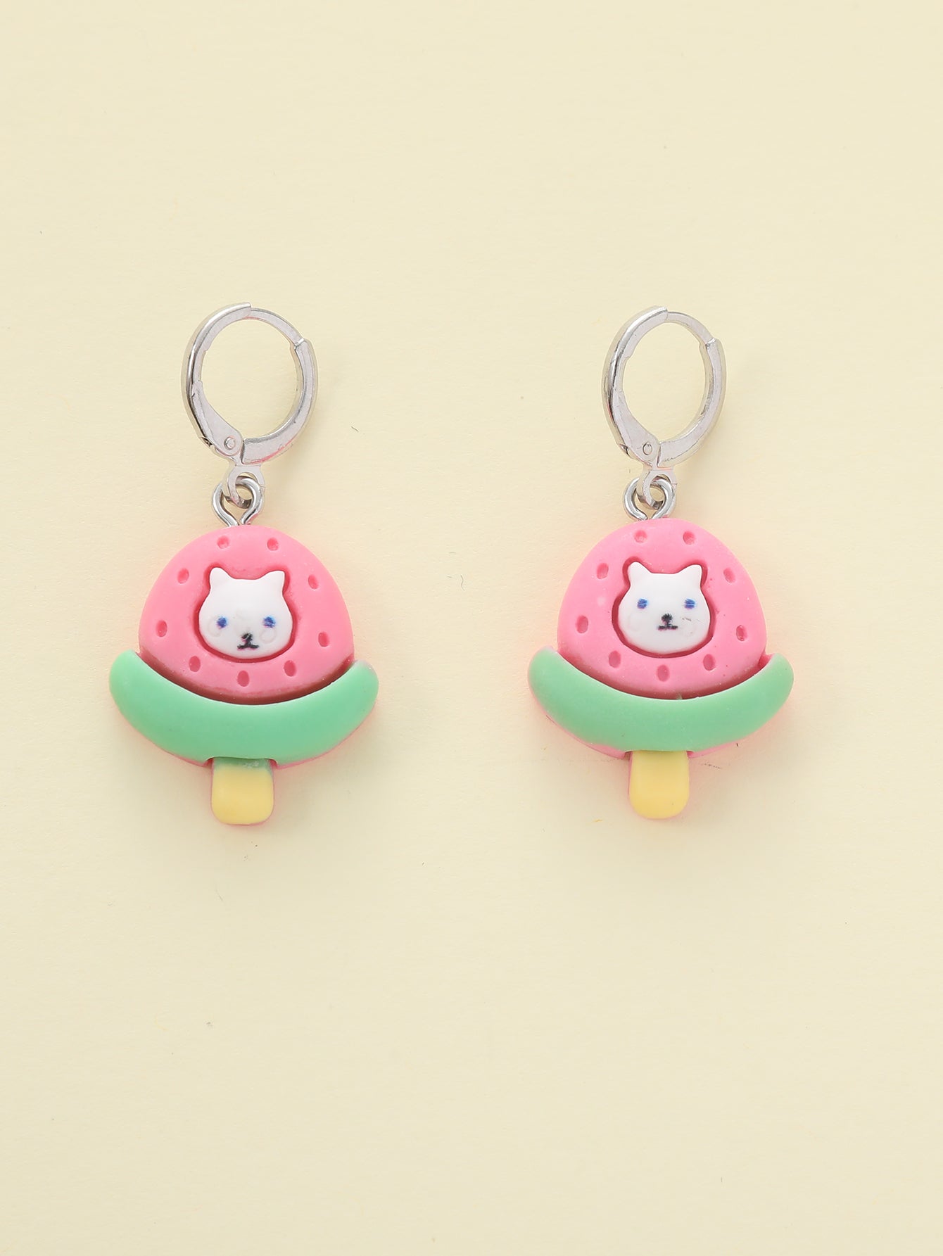 1 Piece Cute Fruit Strawberry Watermelon Resin Drop Earrings