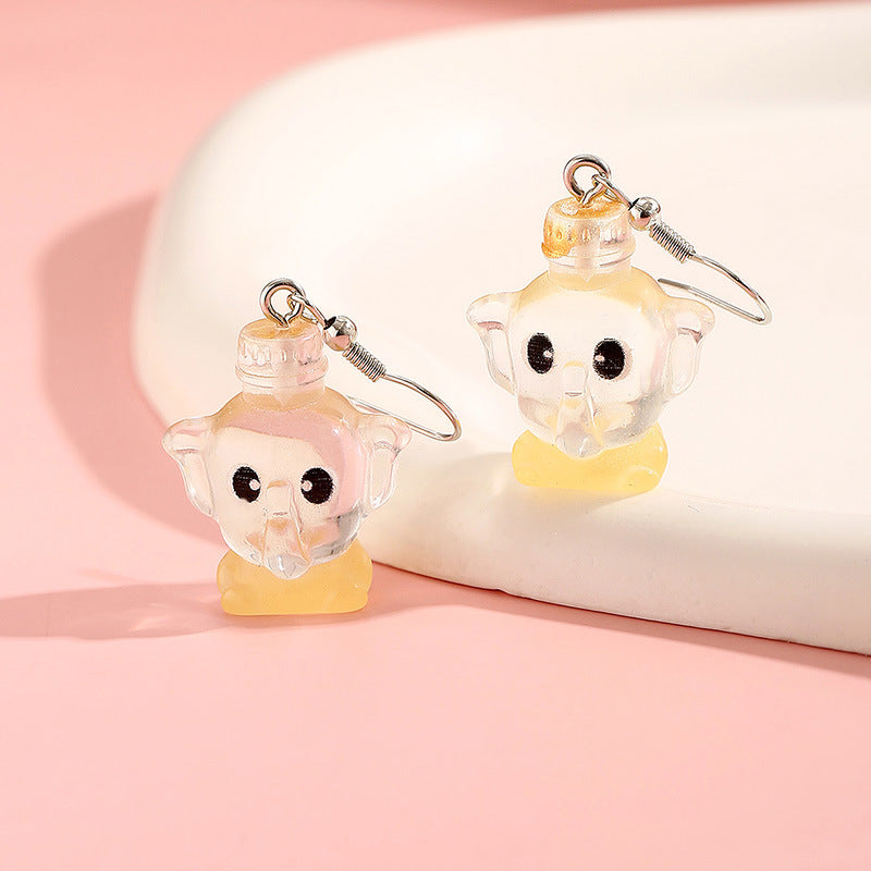 1 Pair Cute Bear Arylic Ear Hook