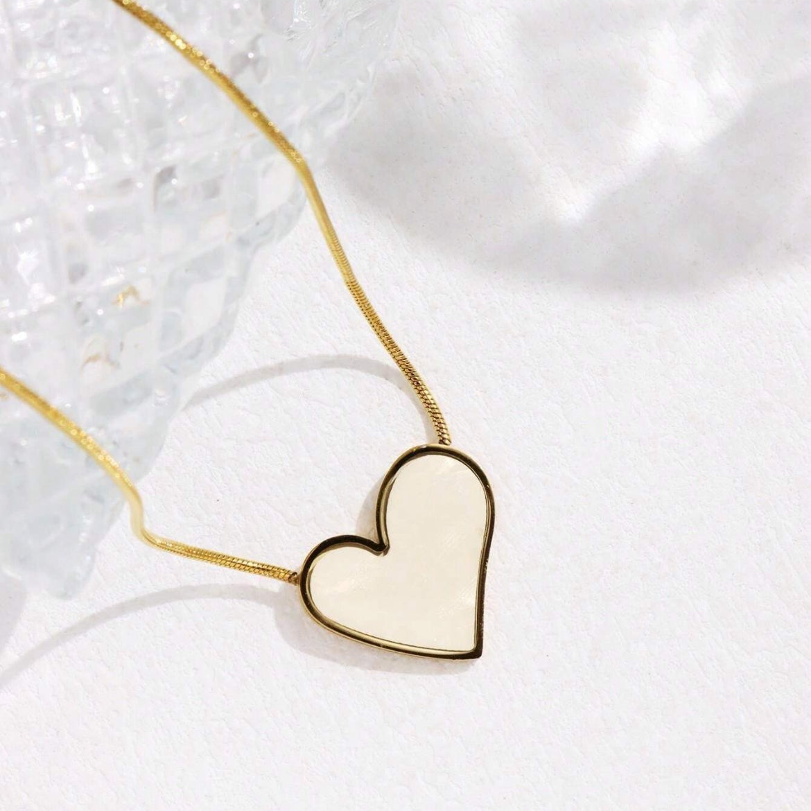 Stainless Steel Simple Style Classic Style Heart Shape Pendant Necklace