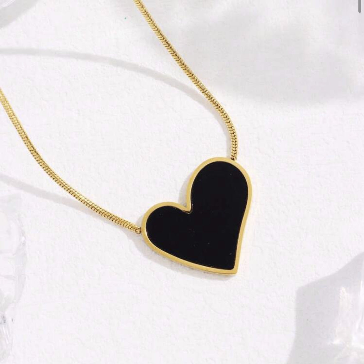 Stainless Steel Simple Style Classic Style Heart Shape Pendant Necklace