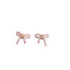 1 Pair IG Style Sweet Bow Knot Inlay Copper Zircon Ear Studs